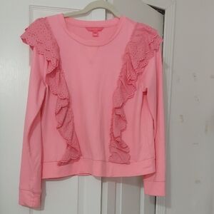 Lilly Pulitzer Pink Ruffle Top